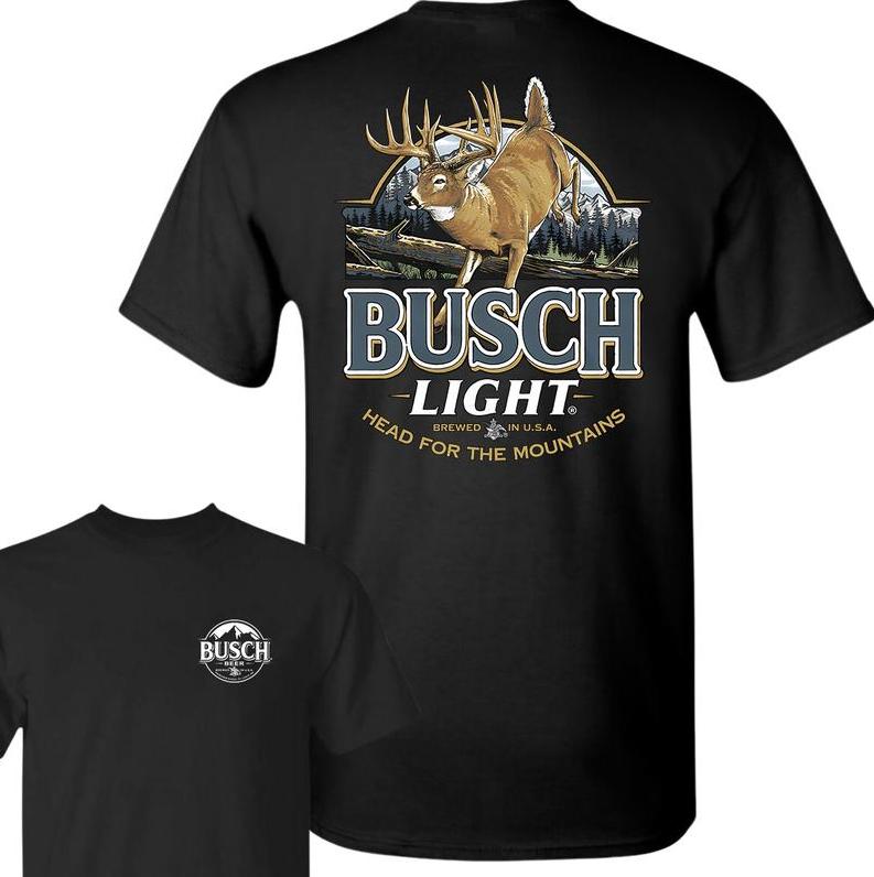 Limited Busch Light Deer Label Double Side Shirt - For Men, For Women Menswear Top