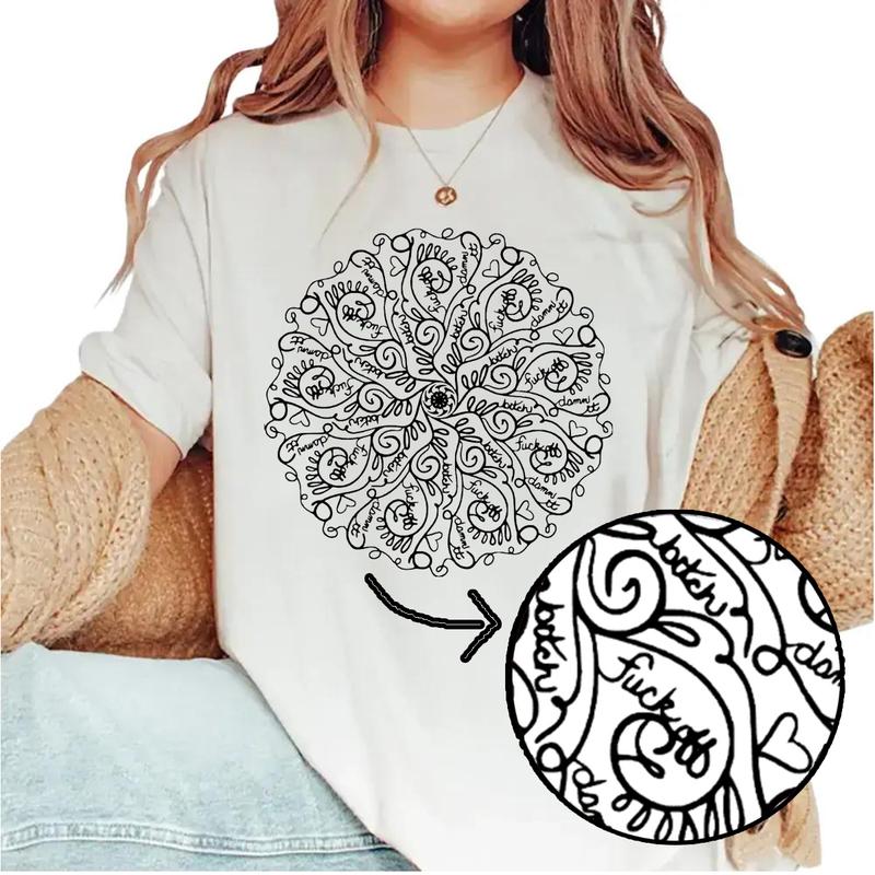 Curse Word Mandala T-Shirt Unisex Classic Cotton