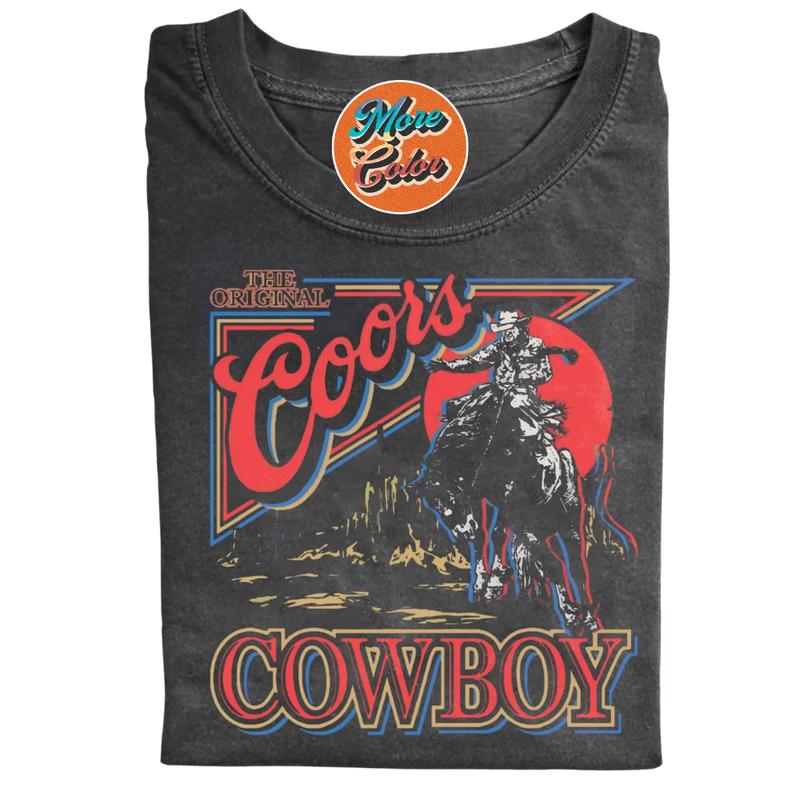 Coors Western Cowboy The Original Shirts, Cotton Unisex T-shirt, Sweatshirt, Crew Neck, Size S- 3XL, Menswear Top, Womenswear Top Underwear Streetwear