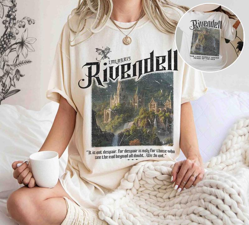 LOTR Rivendelll 2 Sided T Shirt Hoodie Sweatshirt Sweater