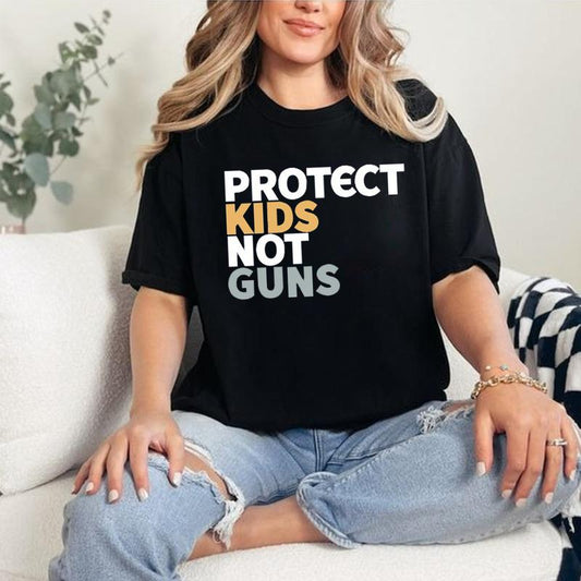 Protect Kids Not Gns T-Shirt, Harris Walz Shirt, Vote Shirt, Unisex Cotton Tee