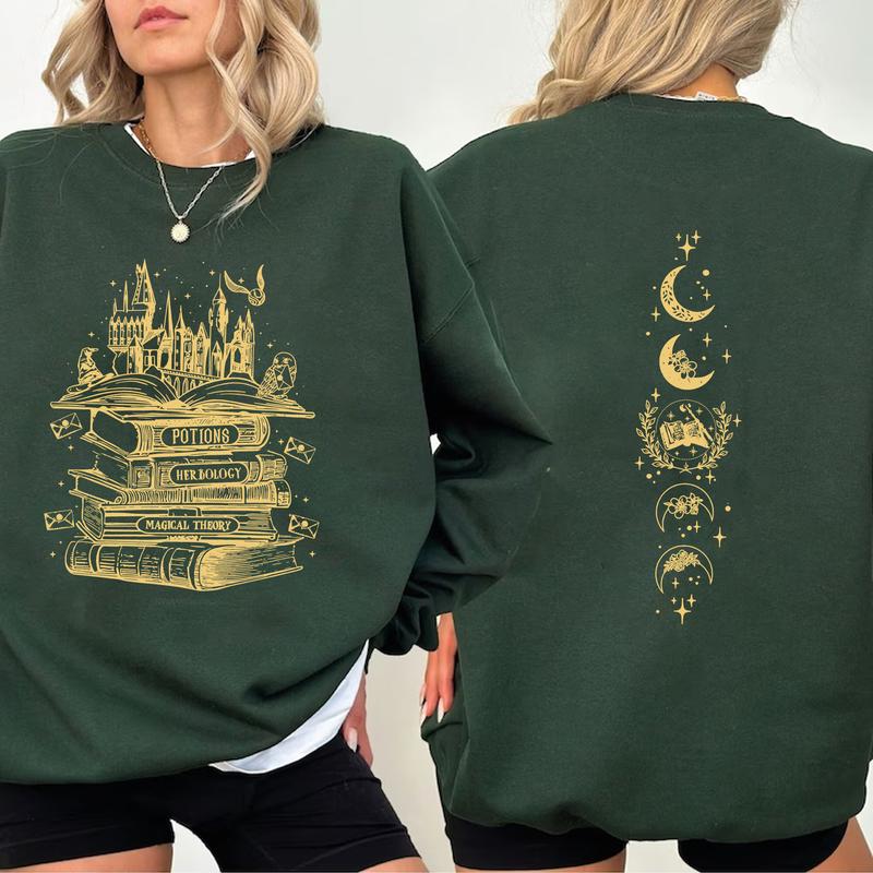 HP 2 Sides Wizard Classes Ver 02 Unisex Sweatshirt Hoodie Shirt, gift for fan Cotton Fit Womenswear potterhead gift