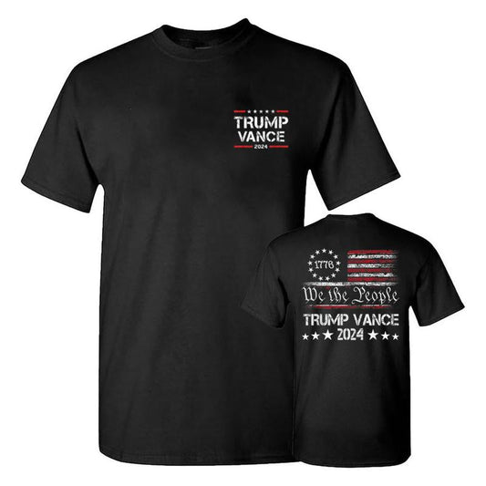 We The People Trump Vance 2024 Shirt, Trump Vance 2024 President Shirt, Trump Supporter Re-Election T-Shirt, Trump Supporters Unisex Cotton 2 Sides Sh