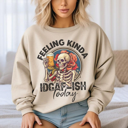 Idgaf Sweatshirt, IDGAF-Ish Sarcastic Shirt, Moody Sweater, Introvert Gift