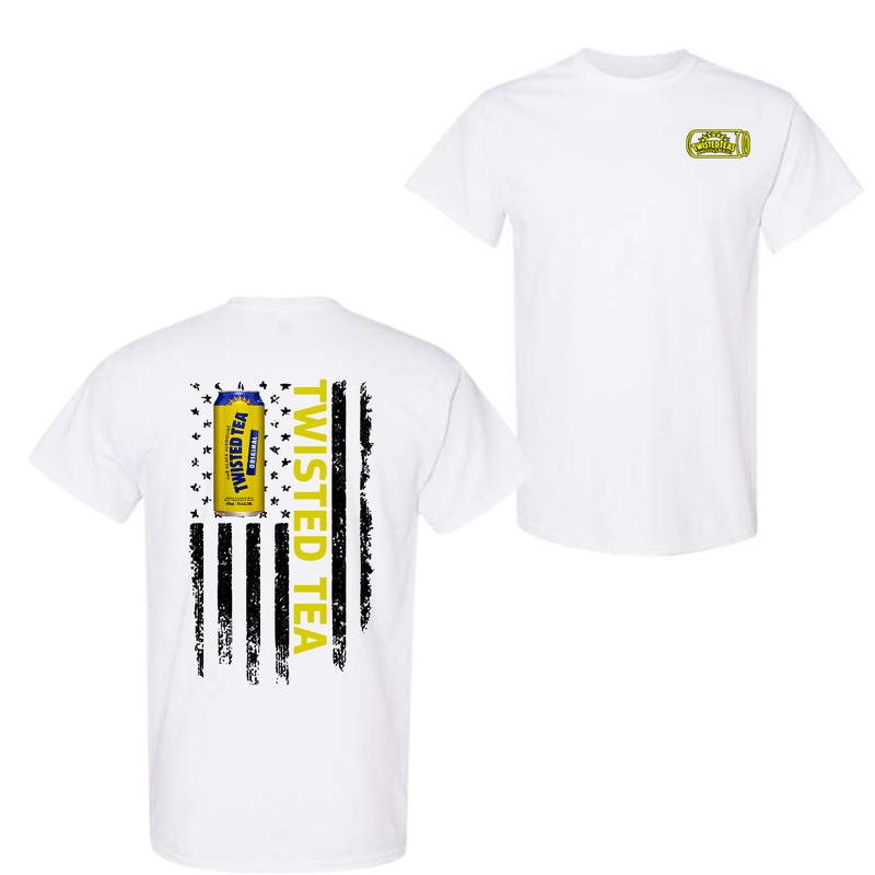 Twisted Tea Logo Flag 2-sided Tshirt, Twisted TeaLight Tshirt For Men And Women Tshirt