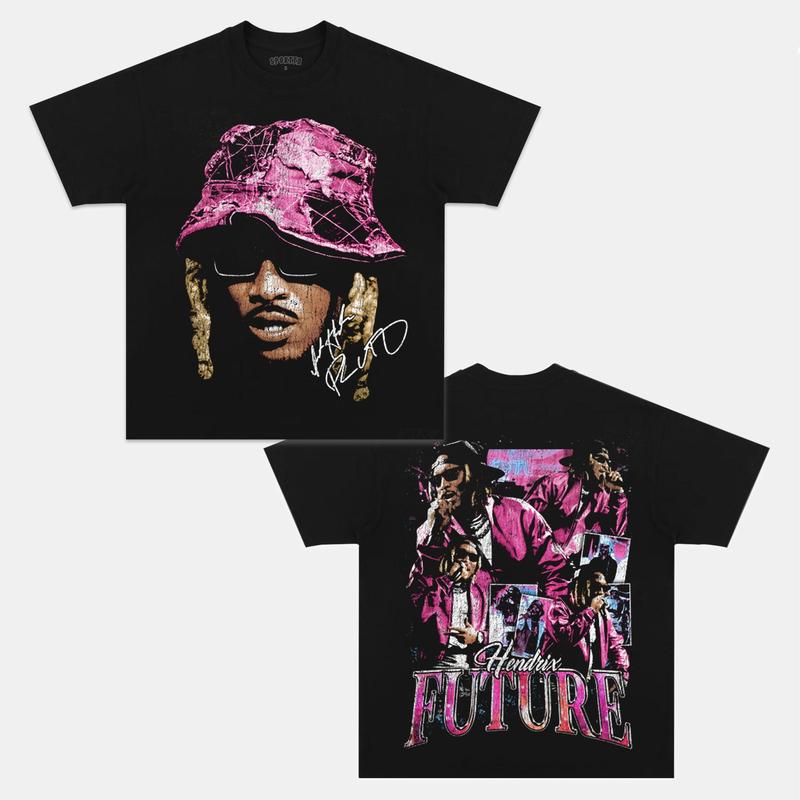 FUTURE HENDRIX Double Printed Short Sleeve Tee Cotton Vintage Shirt To Match Sneaker Hiphop Clothing Rapper Merch Shirt, Hiphop Tour Concert 2024, Gif
