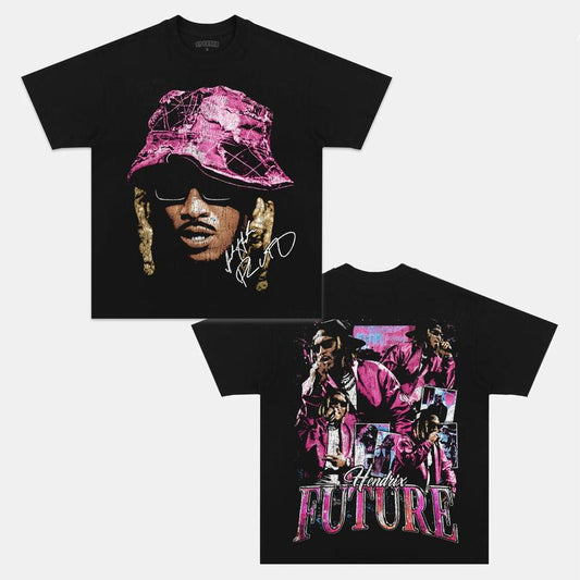 FUTURE HENDRIX Double Printed Short Sleeve Tee Cotton Vintage Shirt To Match Sneaker Hiphop Clothing Rapper Merch Shirt, Hiphop Tour Concert 2024, Gif