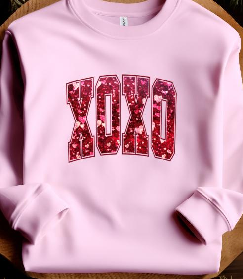 XOXO Women's Fleece Sweatshirt for Valentine's Day