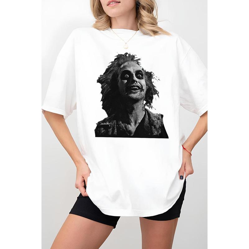 Beetlejuice Shirt, Cotton Unisex T-shirt, Crew Neck, Size S- 4xl, Menswear Top, Womenswear Top Underwear Streetwear