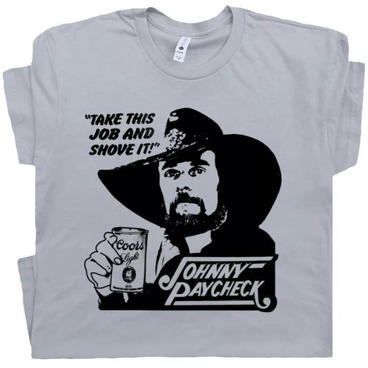 Johnny Paycheck T Shirt Vintage Country Music Outlaw Tee Redneck Concert Band