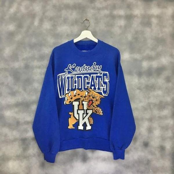 Vintage 90s NCAA Kentucky Wildcats Logo Sweatshirt, University of Kentucky Wildcats Shirt, Unisex T-shirt Sweater Hoodie Gifts for Fans Sweatshirt, Ho