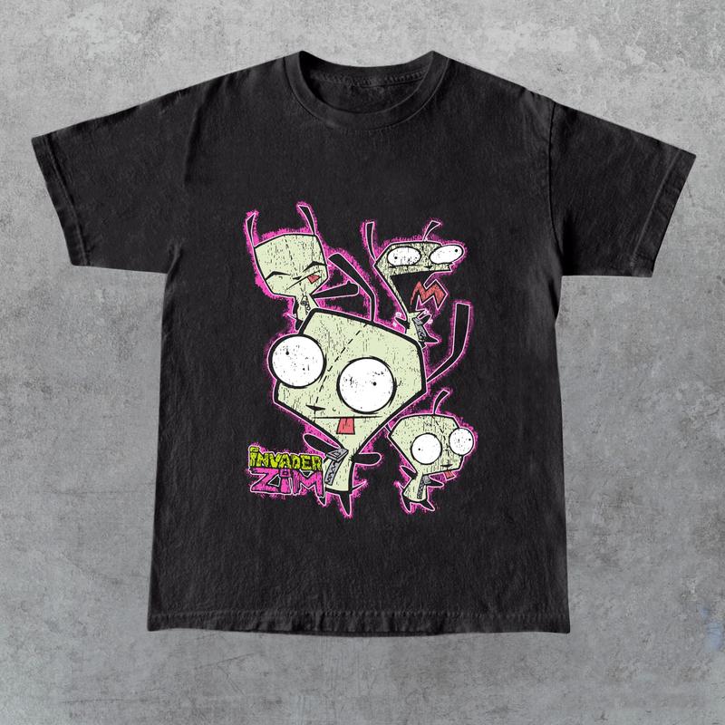 Invader Zim GIR Distressed Collage T-Shirt, Gift for Her, Gift for Him, Gift for Friend
