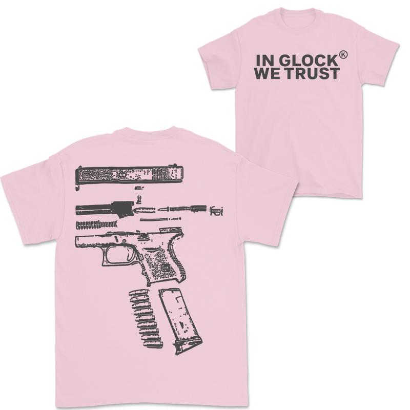 In Glock We Trust Double-Sided Black Design Shirt - Full Color Edition Menswear Top