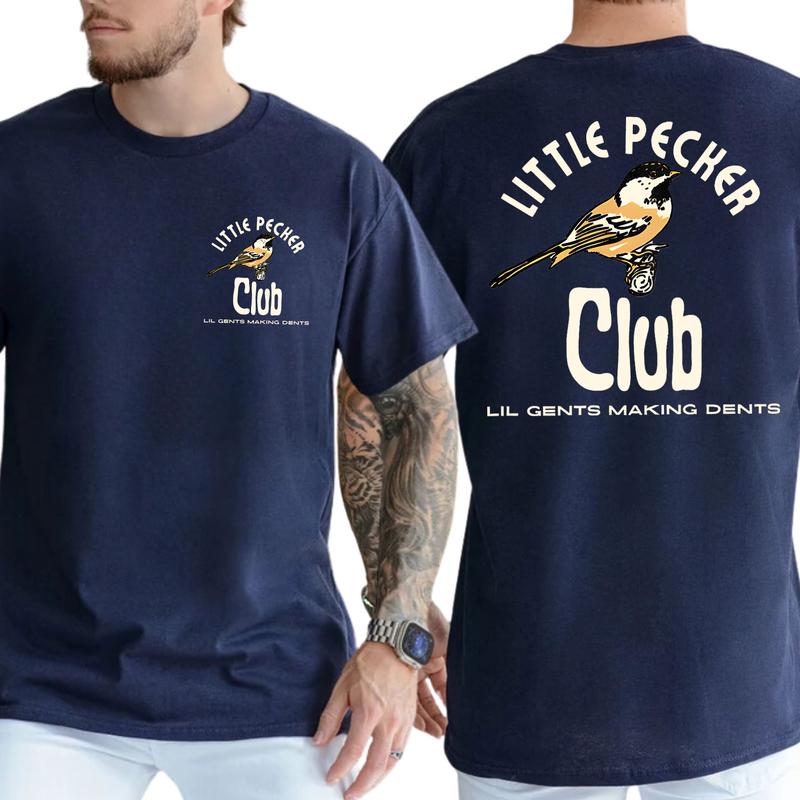 Casual, 2-Side Little Pecker Club T-shirt, Full Color, For Men ,Gift For men, Casual