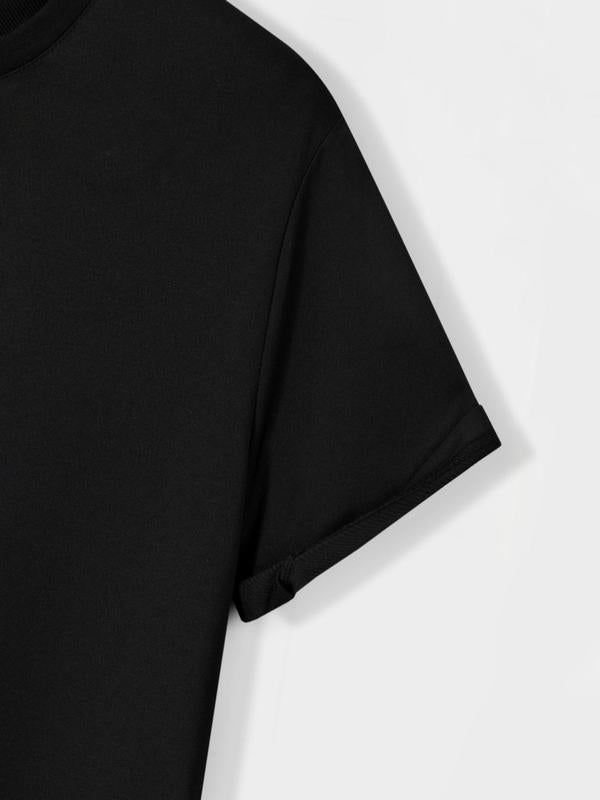 Men's Letter Print Graphic Tee, Summer Casual Round Neck Crew T-Shirt, Essential Comfortable Menâ€™s Clothing for Stylish Daily Streetwear