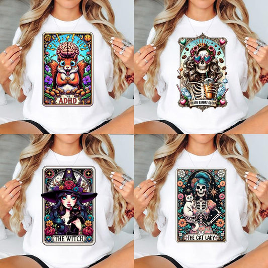 Tarot Card  T-Shirts Round 3 - Print is Sublimation, Unisex T-Shirt, Funny Tee, Funny Apparel, Gift Idea, Relaxed Fit, Casual Apparel, Cute Top, Great