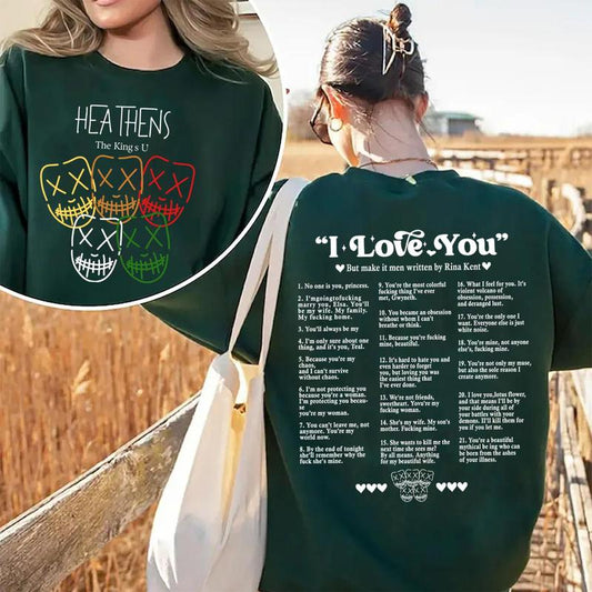 Legacy of Gods Book Quotes Sweatshirt, Legacy of Gods Heathens, Rina Kent Merch, Dark Romance Shirt, Book Merch, Book Lover Shirt, Bookish Merch, Gift