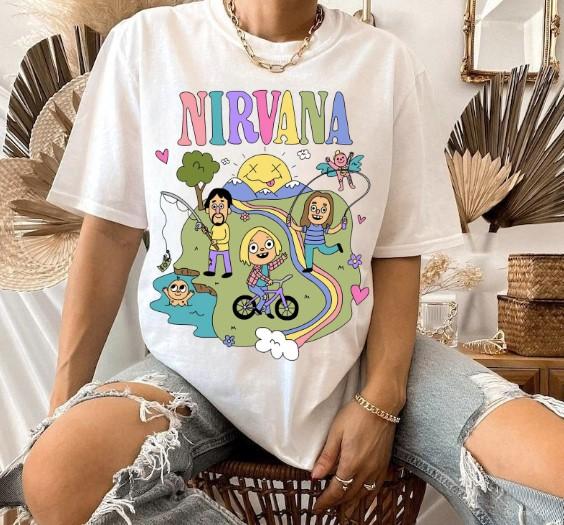 Nirvana Band Tshirt Cute Happy Together Summer vibes shirt