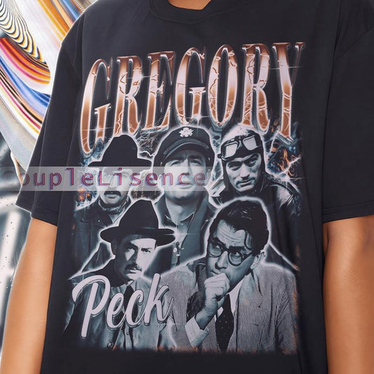 Bootleg Gregory Peck Vintage Shirt Gregory Peck Homage Retro Gregory Peck Tees Gregory Peck 90S Sweater Gregory Peck Merch Gift, Unisex Cotton Graphic
