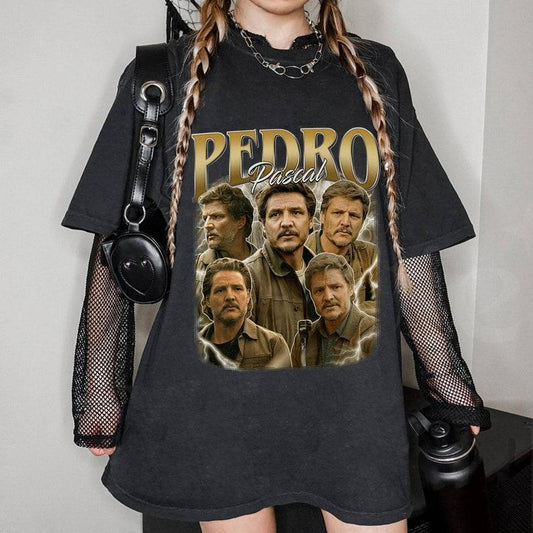 Vintage Pasc@l Shirt Homage Shirt Pedro Pascal Bootleg unisex cotton Shirt Streetwear T-Shirt