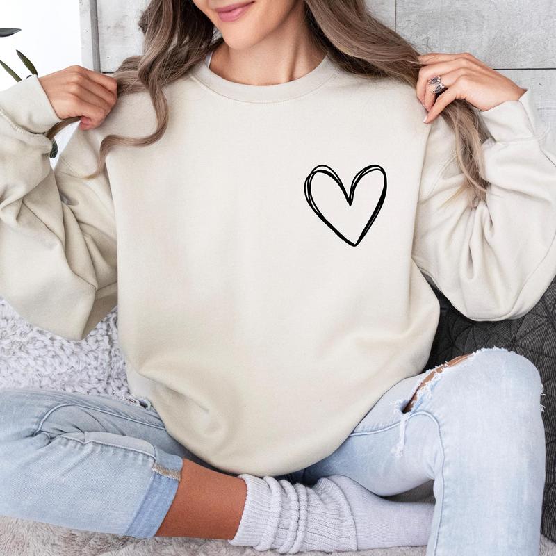 Valentines Heart Sweatshirt, Womens Valentine's Day Sweatshirt, Couple Gift Sweatshirt, Heart Hoodie, Anniversary Day Gift, Christmas Gift