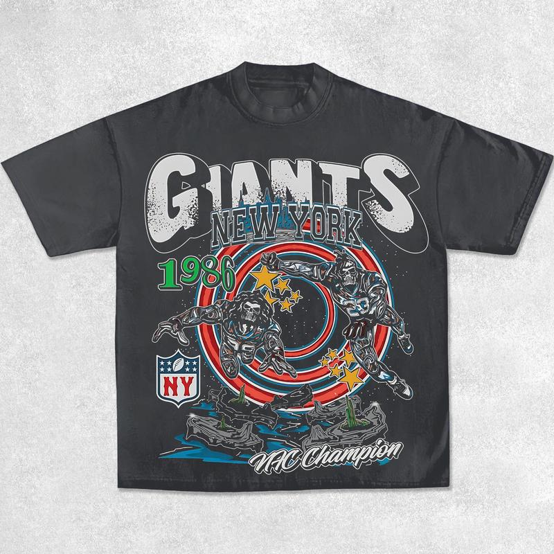 Giants Shirt, Vintage 90s Unisex Football Tees, Football T-Shirts, Sports Shirt, Game Day Tee, Football Fan Gifts Crewneck Clothing