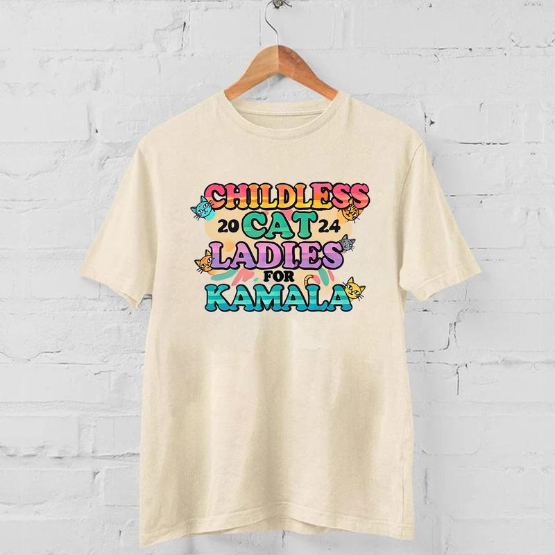 Childless Cat Ladies for Kamala 2024 ShirtsSweatshirt, Madam President Feminist Shirt