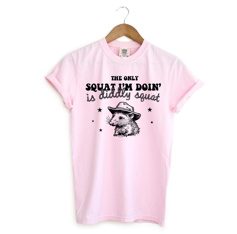 Diddly Squat Possum Funny Shirt, Sarcastic Comfort Colors Shirt
