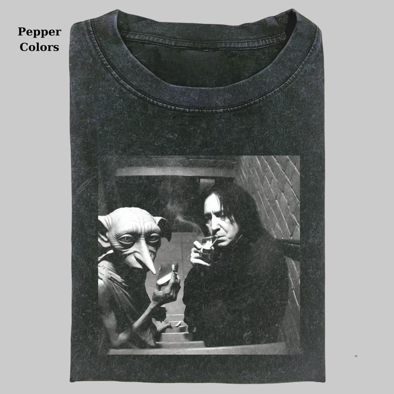 Retro Snape And Dobby T-Shirt, Harry Potter Vintage Graphic Tee, Movie Shirt, Unisex T-shirt, Funny Shirt, Gift For Fans, Menswear Womenswear