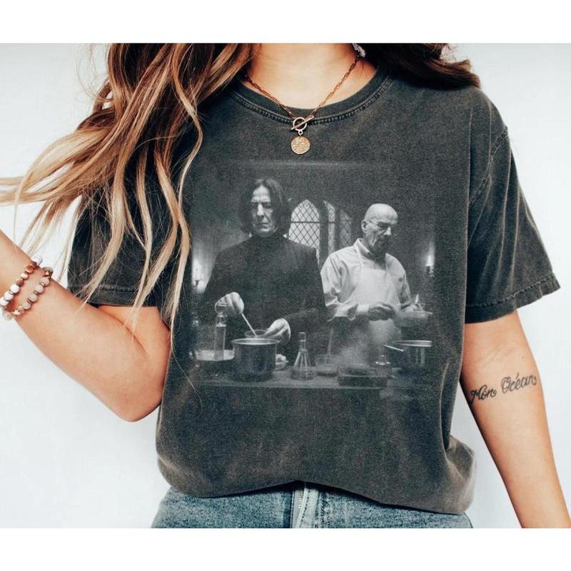 Severus Snape and Walter White in Lab Shirt Wizard House Hogwarts Breaking Bad, Wizarding Fan Funny shirt, Classic Fashion