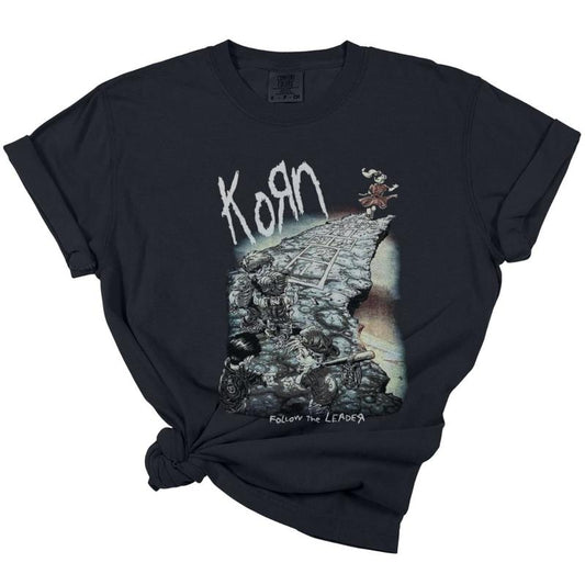 Vintage Metal Band #KORN T-shirt 1990s short sleeve black T-shirt