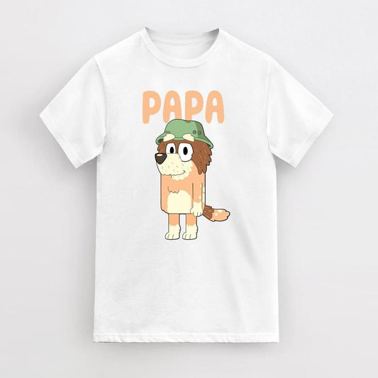 Papa Bluey Dad Tee, Bluey Bingo Family Cool Papa Club Gift For Fathers Day T-Shirt
