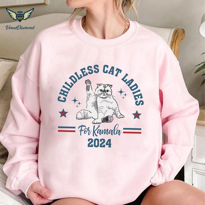 Childless Cat Lady Shirt, Kamala Harris SweatShirt, This Childless Cat Lady is Voting Kamala, Childless Cat Shirt