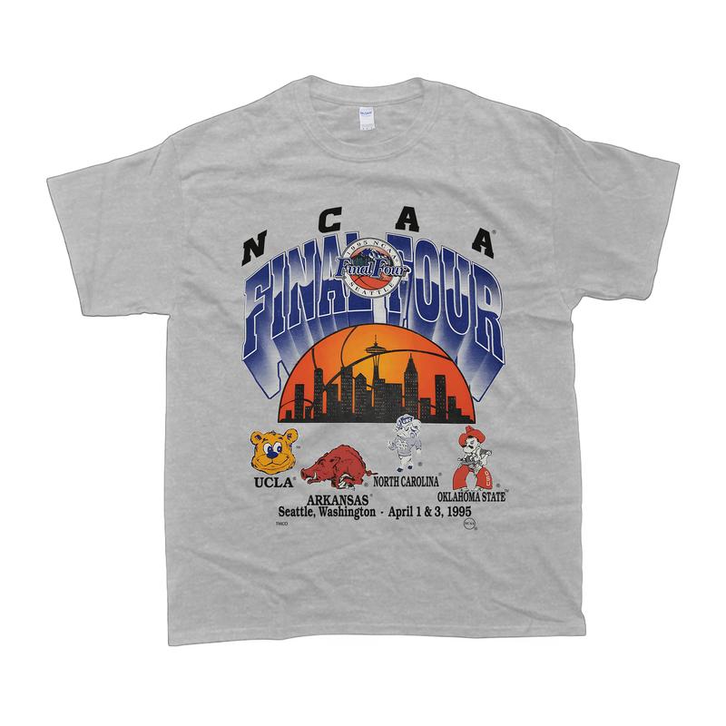 Vintage 1995 NCAA Final Four Tee, Classic Sweatshirt for women, for men Cotton Menswear Top Unisex T-Shirt Top Fabric Embroidered Hoodie