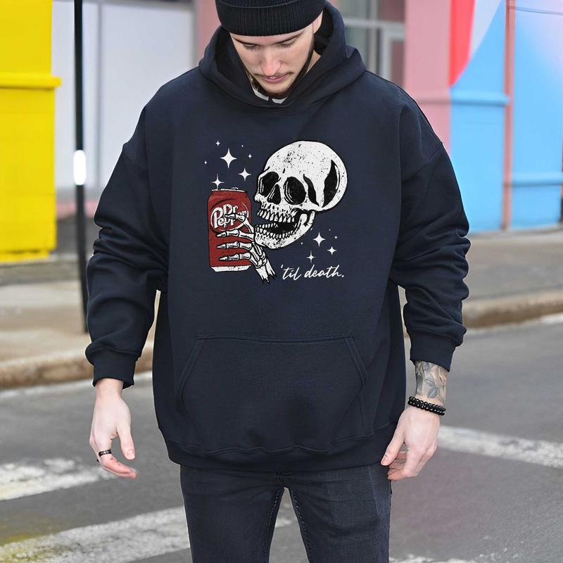 Till Death Dr. Pepper Tshirt Skeleton Sweatshirt Hoodie Sweatshirt, Hoodie, Comfort Colors