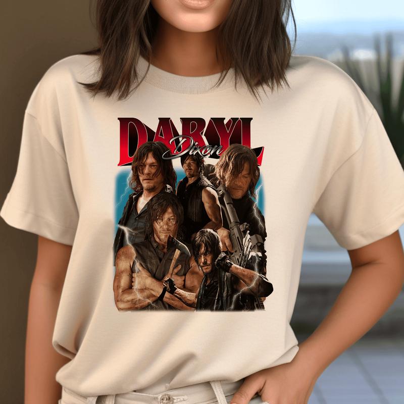 Limited Daryl Dixon Shirt Character Movie Series Actress Tshirt Bootleg Retro 90S Tee Shirts Design Classic Unisex Graphic Tee Bgl582, Shirt For Men A
