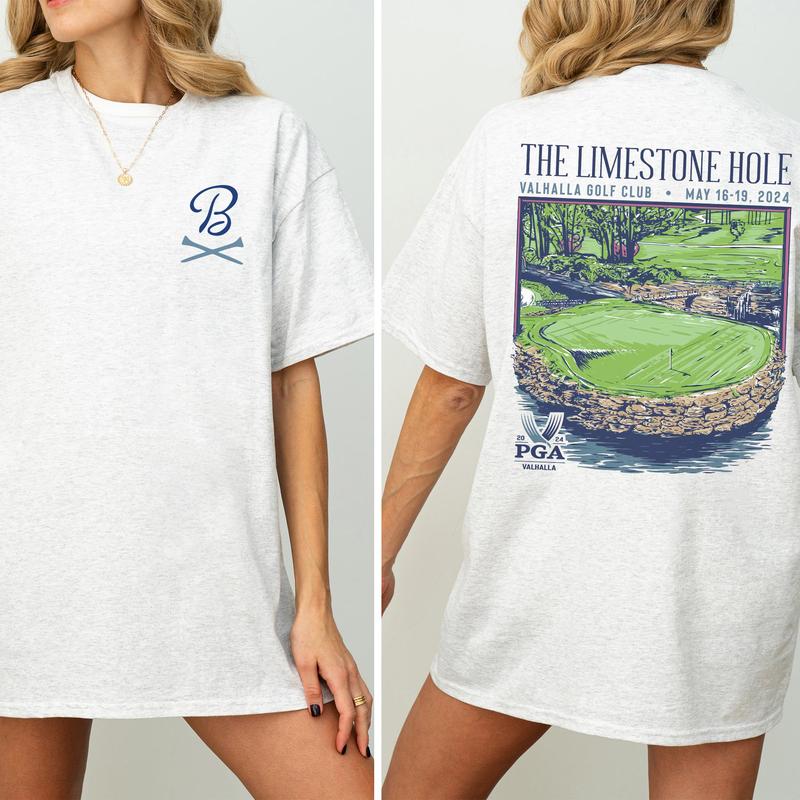 Vintage PGA Championship Barstool Golf Shirt 2-Sided, The Limestone Hole Tshirt, Retro Golfing Graphic Printed Tee, Golf Shirt For Men, Soft Cotton Fa