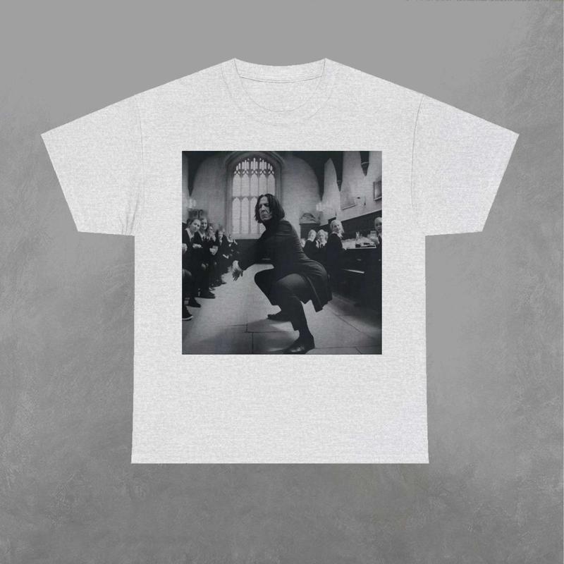 Snape Twerking in Great Hall Shirt, Potter Shirt, Wizarding Fan Sweatshirt, Retro Funny Movie Graphic Shirt Classic Fabric