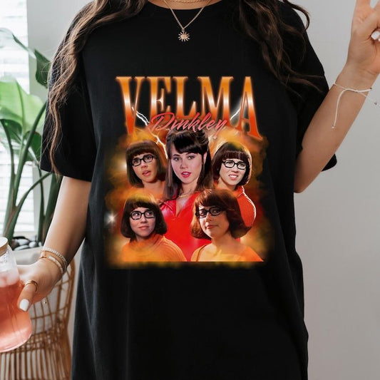 Vintage Scooby Doo 90s Tee, Oversized Velma Dinkley Shirt, Bootleg Mystery Inc, Halloween Gift, Retro Cartoon T-Shirt, 90s Rap Bootleg Tee