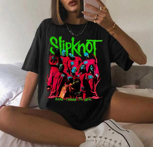 Slipknot Here Comes The Pain T-Shirt Metal band Gift For Fan,