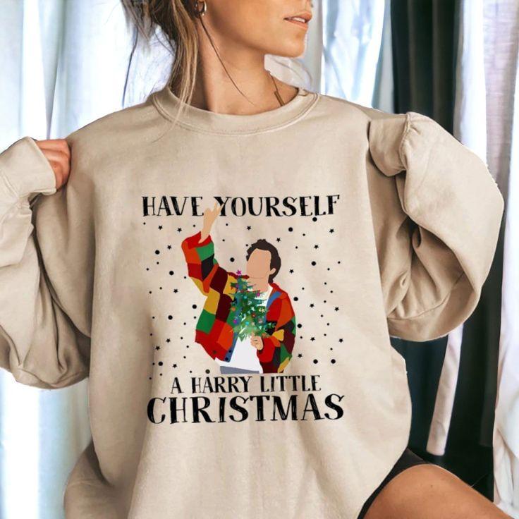 Harry Styles Christmas Jumper Cute Sweatshirt Harry Styles Harry Christmas Clothing Cute Jumper Cosy Jumper Sweatshirt Gift For Her