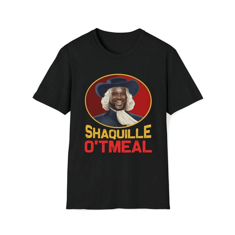 Shaquille Oatmeal Shaq ONeal Lakers Basketball Quaker Oats Funny Meme shirt, Unisex Cotton Graphic Tee