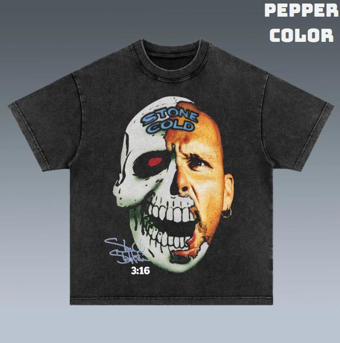 VINTAGE TEE  STONE COLD, Prints Vintage T-Shirt, Wrestler Shirt, WWE Shirt, Graphic Tee , Unisex T-Shirt, Gift For Him Top Menswear Underwear