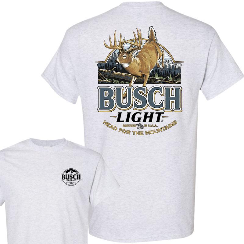 Busch Light, Limited Busch Light Deer Label Double Side Shirt, For Men, For Women, Cotton, Casual