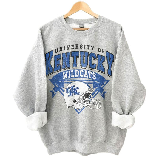 Kentucky Wildcats Vintage NCAA Sweatshirt, Unisex Wildcats Football Shirt, Classic Sport Hoodie for Fans, Cotton Casual T-Shirt, Clothing