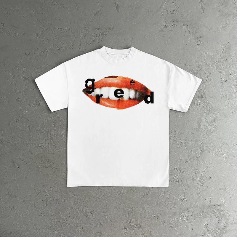 Lucki Greed Inspired T-shirt - Lucki Greed Heavy Cotton Tee Shirt - Lucki Greed Tshirt Jersey Menswear Shortsleeve Top