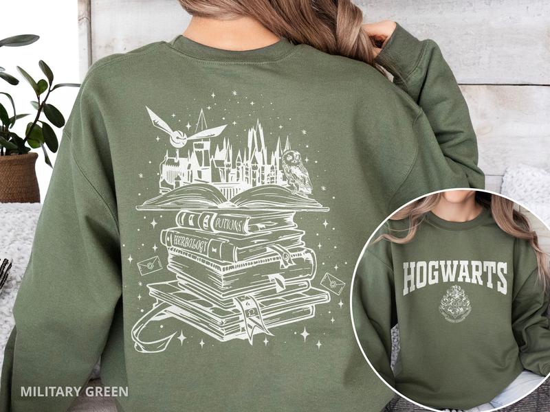 Hogwarts Castle Book Sweatshirt, Harry Potter Shirt, Hogwarts House Shirt, Hogwarts House Sweatshirt, HP Wizard Shirt,