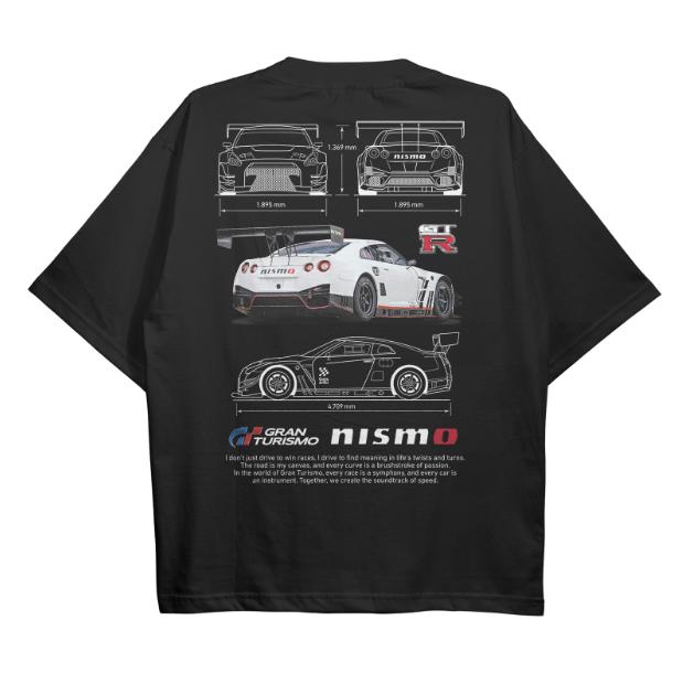 Drive in Style Car-Themed T-Shirts, Gran Turismo GTR Nismo T-Shirt, Gran Turismo GTR Nismo Technical Specs T-Shirt, Racing Sport Car Shirt Menswear