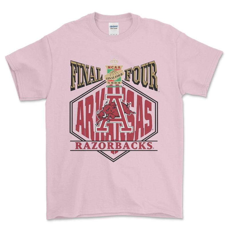 1994 NCAA Final Four Arkansas Championship T-Shirt, graphic vintage sports tees for men