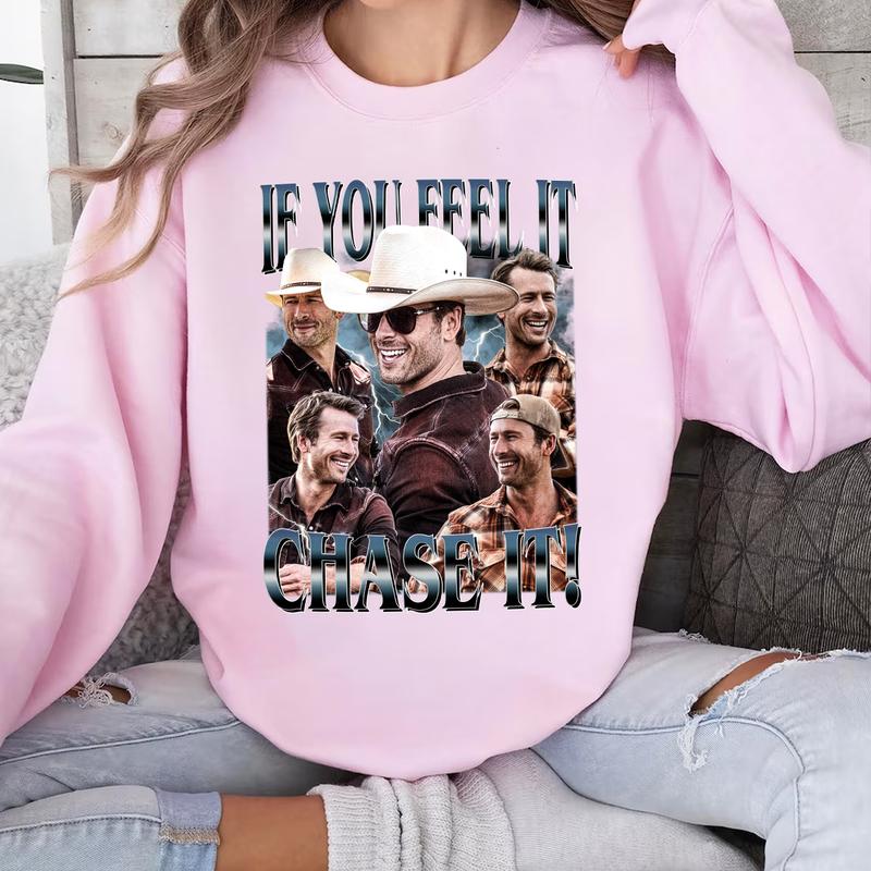 Glen Powell t shirt, If you feel it chase it Glen Powell Shirt, Tyler Owens